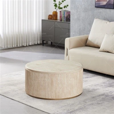 Tavolino da caffè in marmo di travertino finto